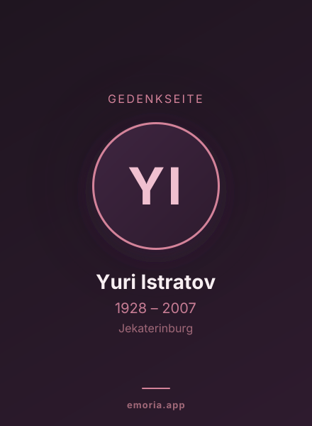 Gedenkportrait von Yuri Istratov