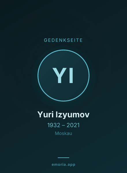 Gedenkportrait von Yuri Izyumov