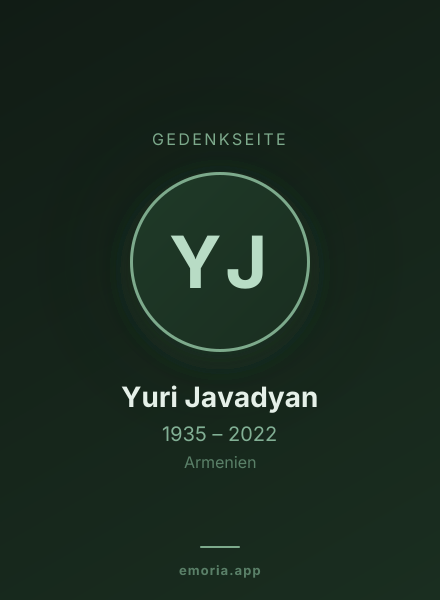 Gedenkportrait von Yuri Javadyan