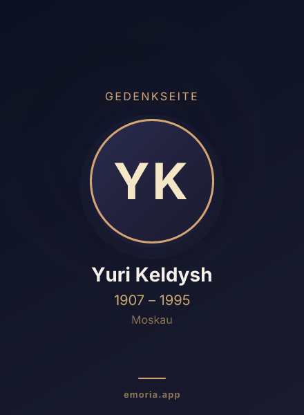 Gedenkportrait von Yuri Keldysh