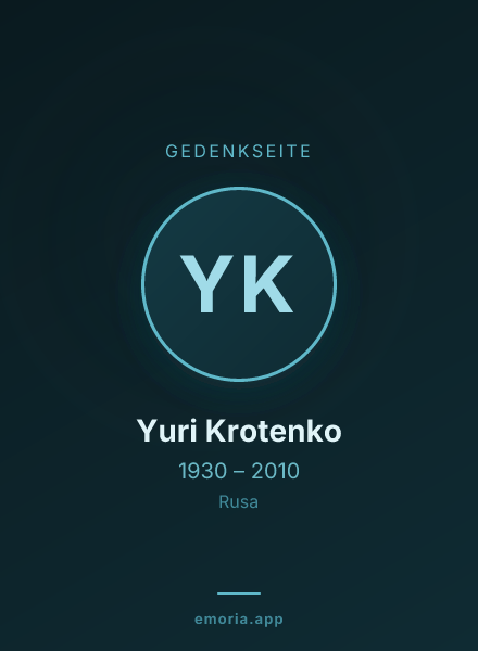 Gedenkportrait von Yuri Krotenko