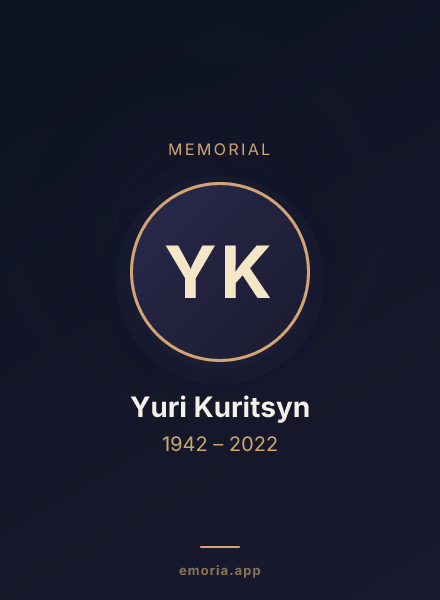 Memorial portrait of Yuri Kuritsyn