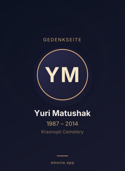 Gedenkportrait von Yuri Matushak