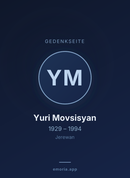 Gedenkportrait von Yuri Movsisyan