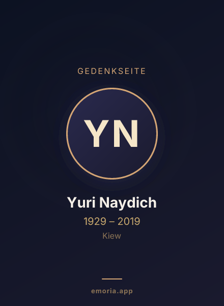 Gedenkportrait von Yuri Naydich