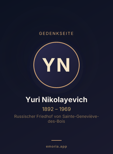 Gedenkportrait von Yuri Nikolayevich