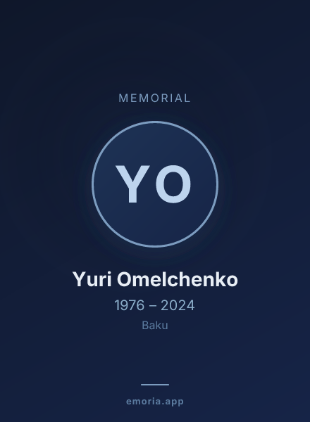 Memorial portrait of Yuri Omelchenko