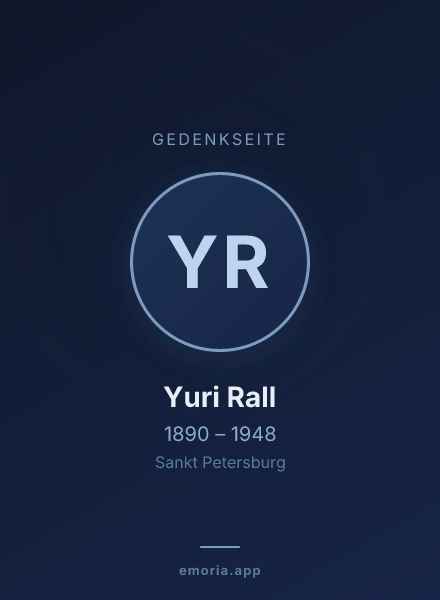 Gedenkportrait von Yuri Rall