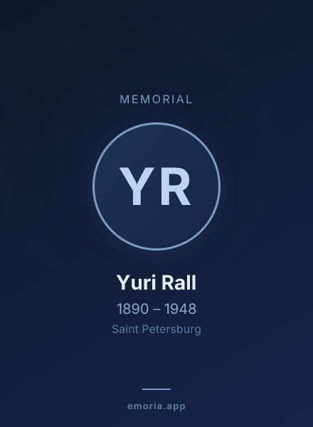 Memorial portrait of Yuri Rall