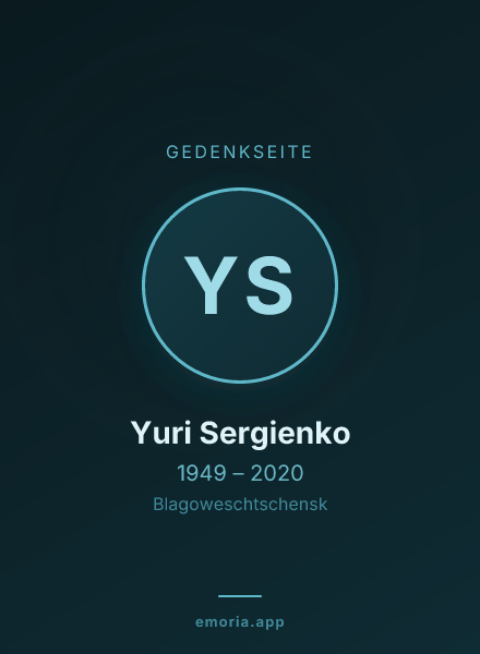 Gedenkportrait von Yuri Sergienko