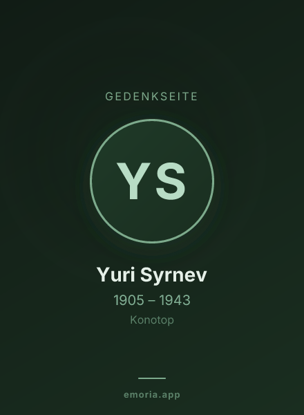 Gedenkportrait von Yuri Syrnev