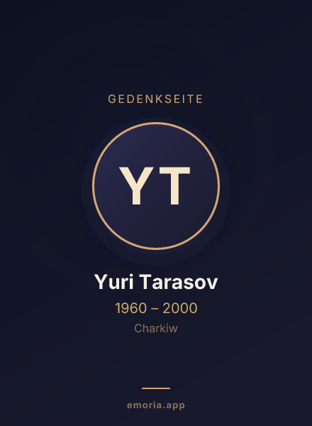 Gedenkportrait von Yuri Tarasov