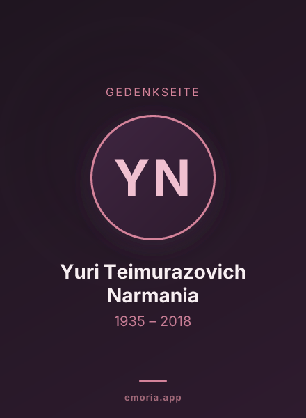 Gedenkportrait von Yuri Teimurazovich Narmania