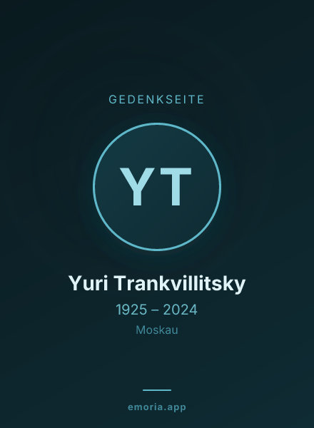Gedenkportrait von Yuri Trankvillitsky