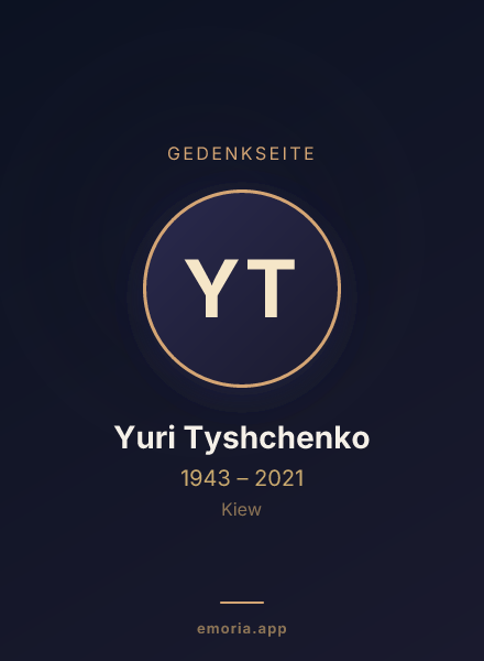 Gedenkportrait von Yuri Tyshchenko