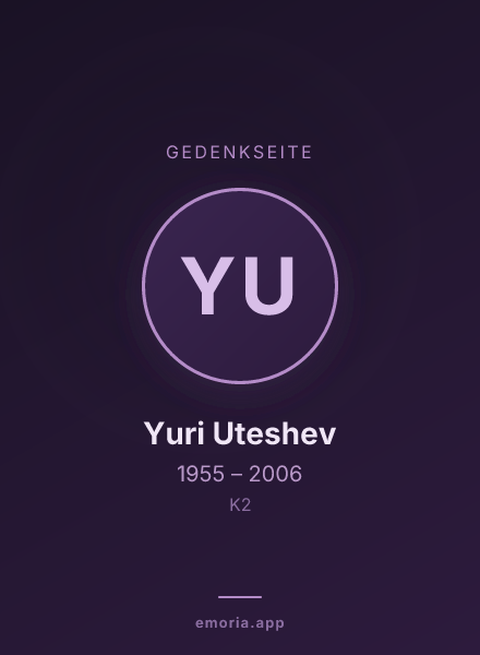 Gedenkportrait von Yuri Uteshev
