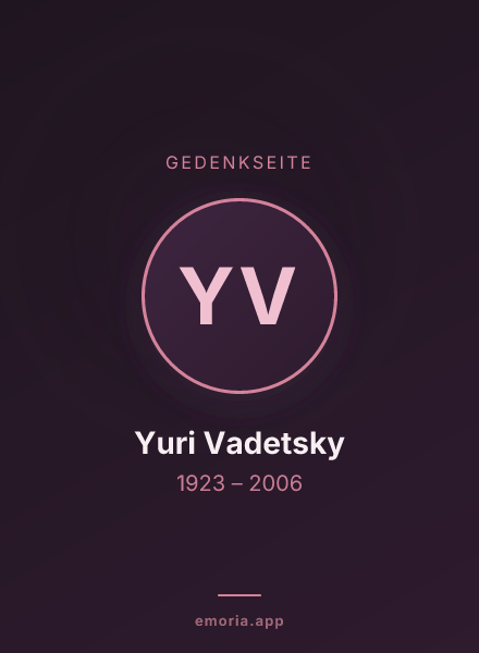 Gedenkportrait von Yuri Vadetsky