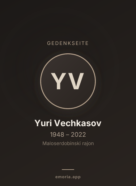 Gedenkportrait von Yuri Vechkasov