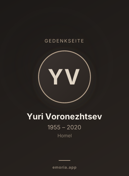 Gedenkportrait von Yuri Voronezhtsev
