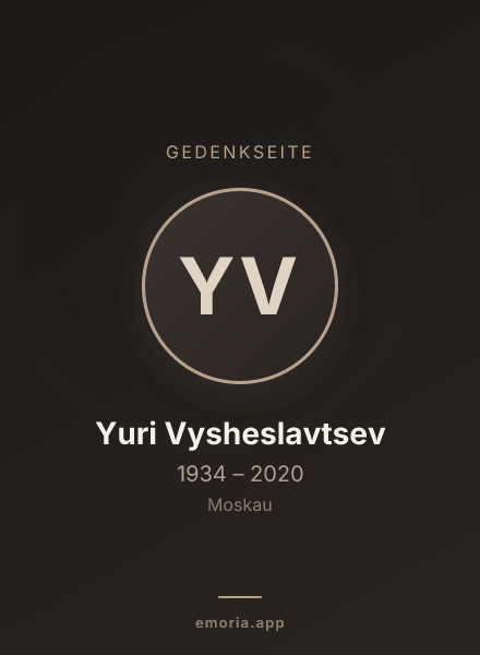 Gedenkportrait von Yuri Vysheslavtsev