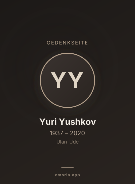 Gedenkportrait von Yuri Yushkov