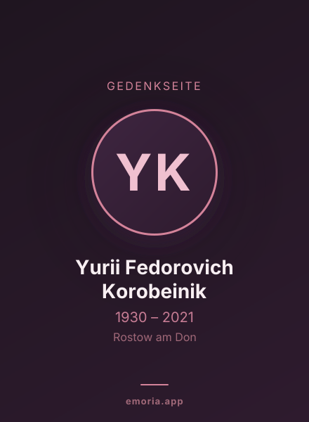 Gedenkportrait von Yurii Fedorovich Korobeinik