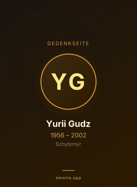 Gedenkportrait von Yurii Gudz