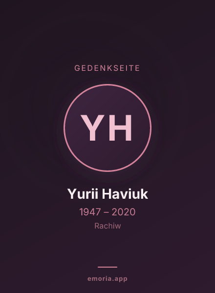 Gedenkportrait von Yurii Haviuk