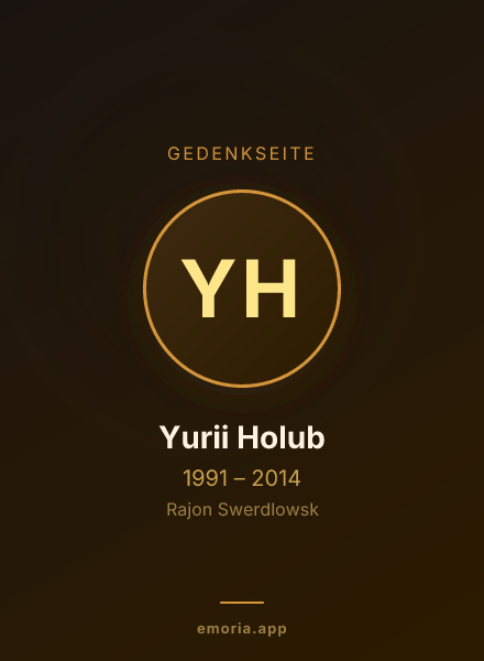 Gedenkportrait von Yurii Holub