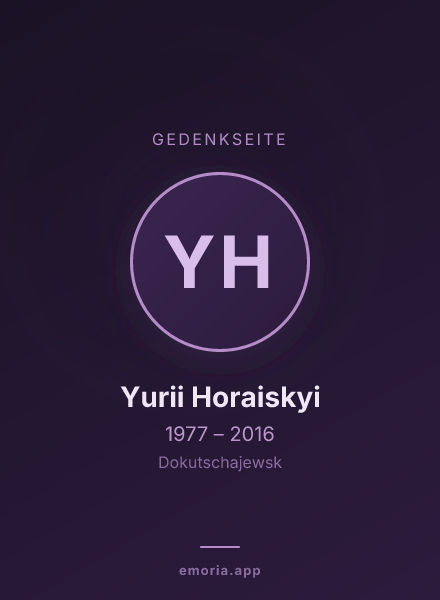 Gedenkportrait von Yurii Horaiskyi