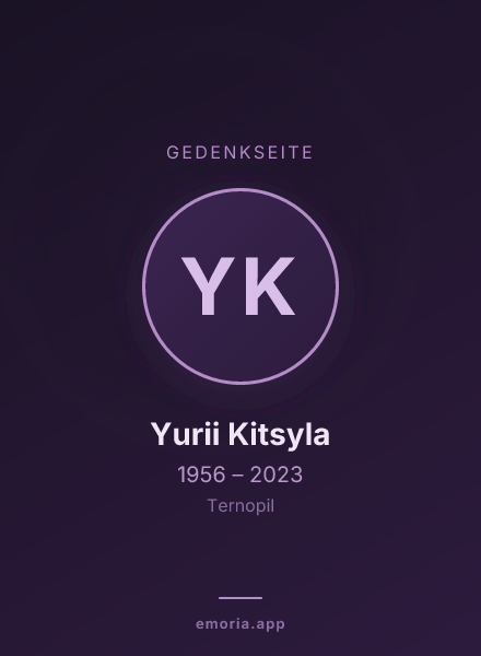 Gedenkportrait von Yurii Kitsyla