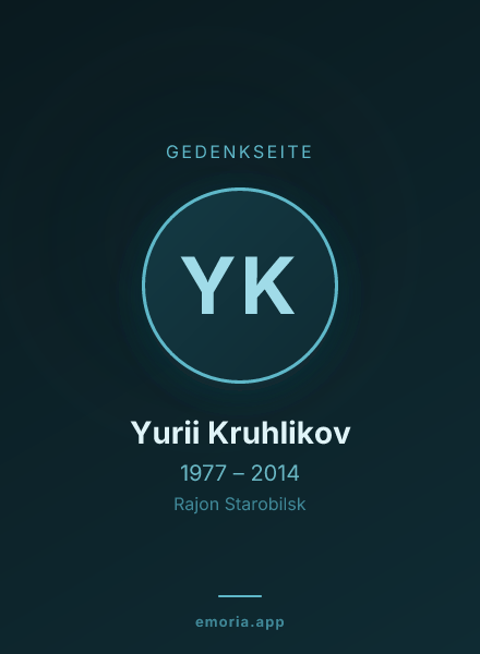 Gedenkportrait von Yurii Kruhlikov