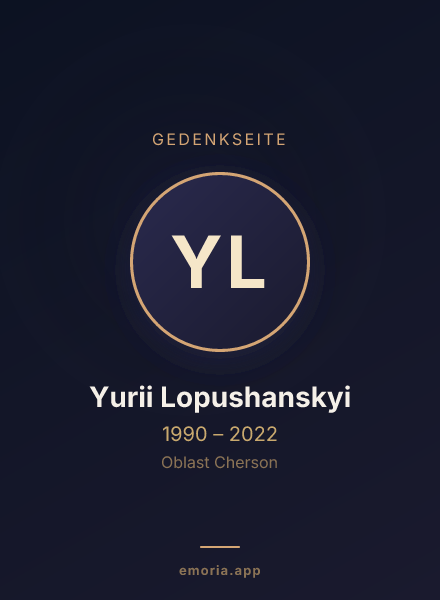 Gedenkportrait von Yurii Lopushanskyi