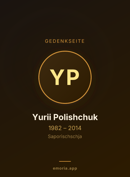 Gedenkportrait von Yurii Polishchuk