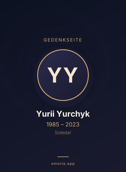 Gedenkportrait von Yurii Yurchyk