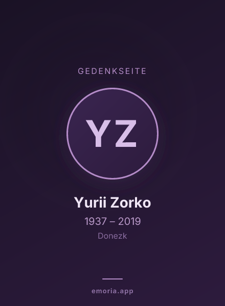 Gedenkportrait von Yurii Zorko