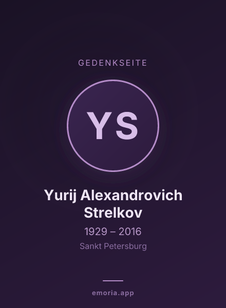 Gedenkportrait von Yurij Alexandrovich Strelkov