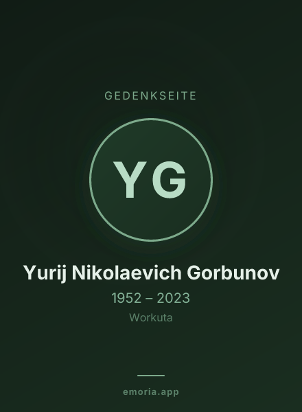 Gedenkportrait von Yurij Nikolaevich Gorbunov