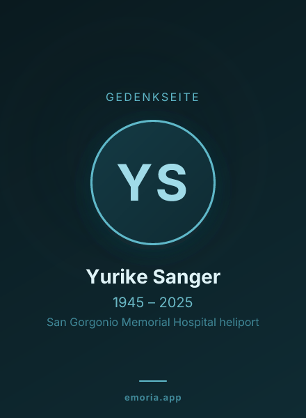 Gedenkportrait von Yurike Sanger