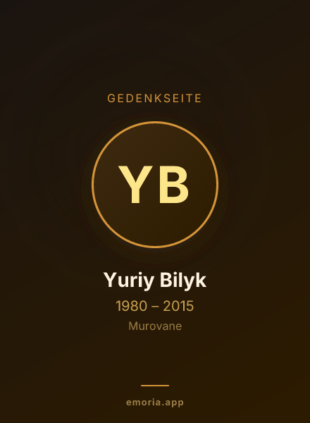 Gedenkportrait von Yuriy Bilyk