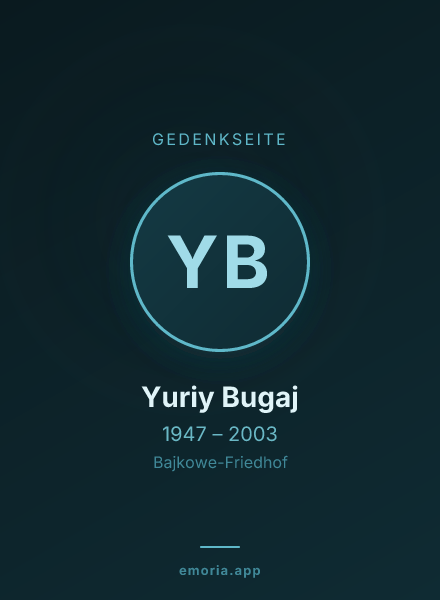 Gedenkportrait von Yuriy Bugaj
