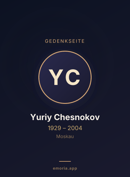 Gedenkportrait von Yuriy Chesnokov