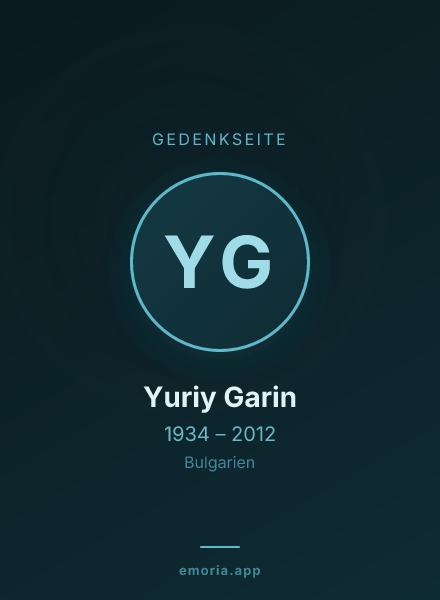 Gedenkportrait von Yuriy Garin