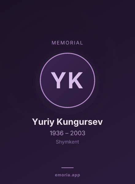 Memorial portrait of Yuriy Kungursev