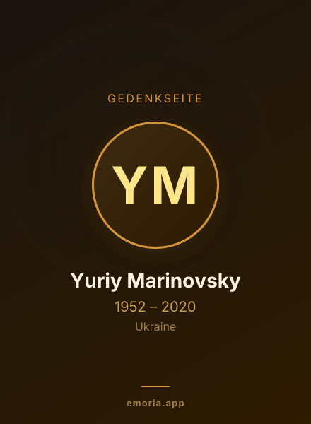 Gedenkportrait von Yuriy Marinovsky