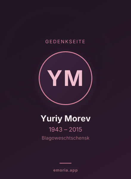 Gedenkportrait von Yuriy Morev