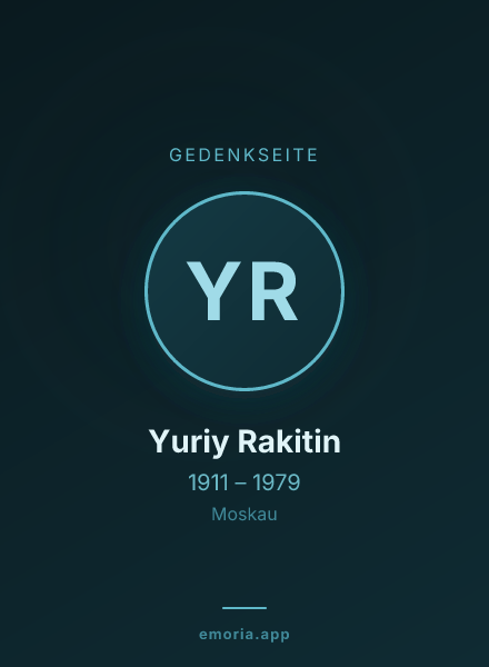 Gedenkportrait von Yuriy Rakitin