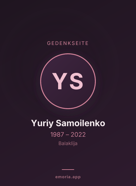 Gedenkportrait von Yuriy Samoilenko