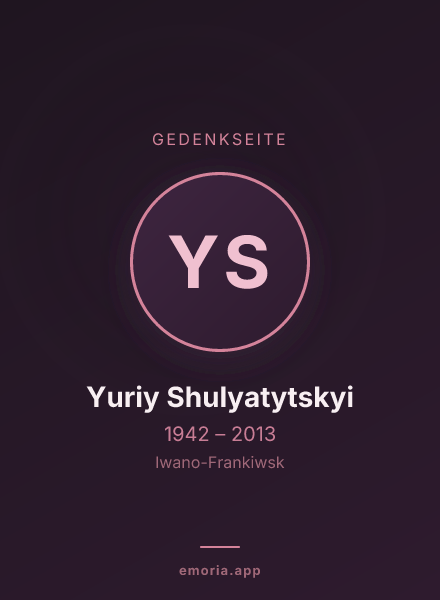 Gedenkportrait von Yuriy Shulyatytskyi