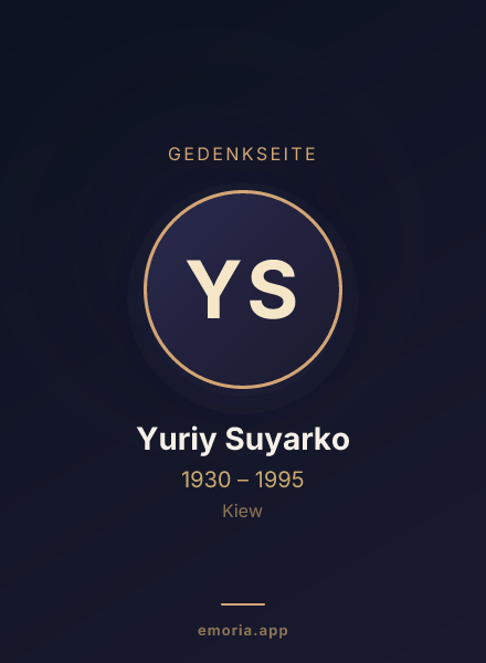 Gedenkportrait von Yuriy Suyarko